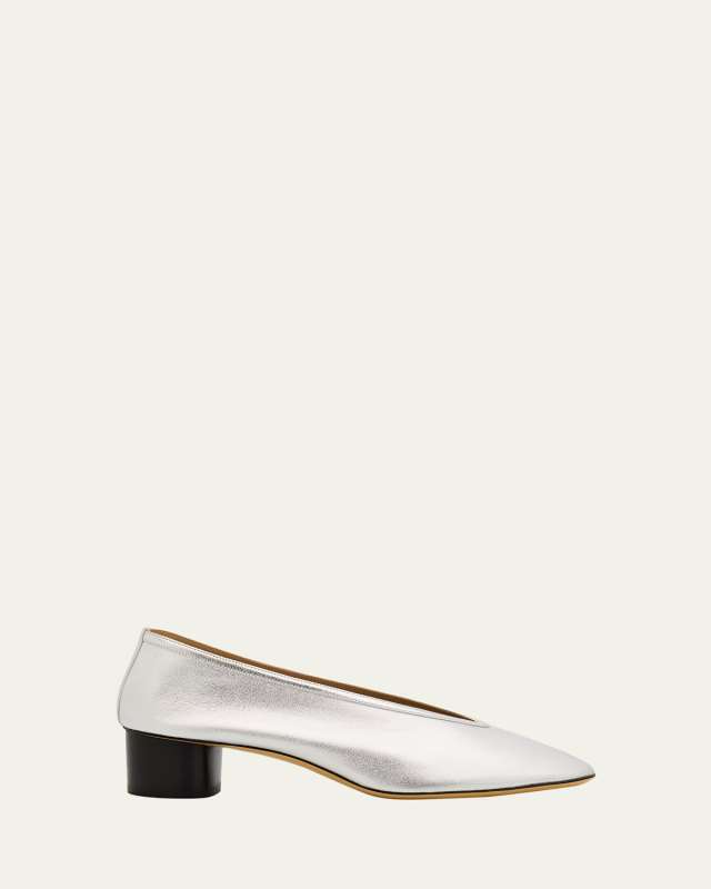 Luna Metallic Leather Pumps